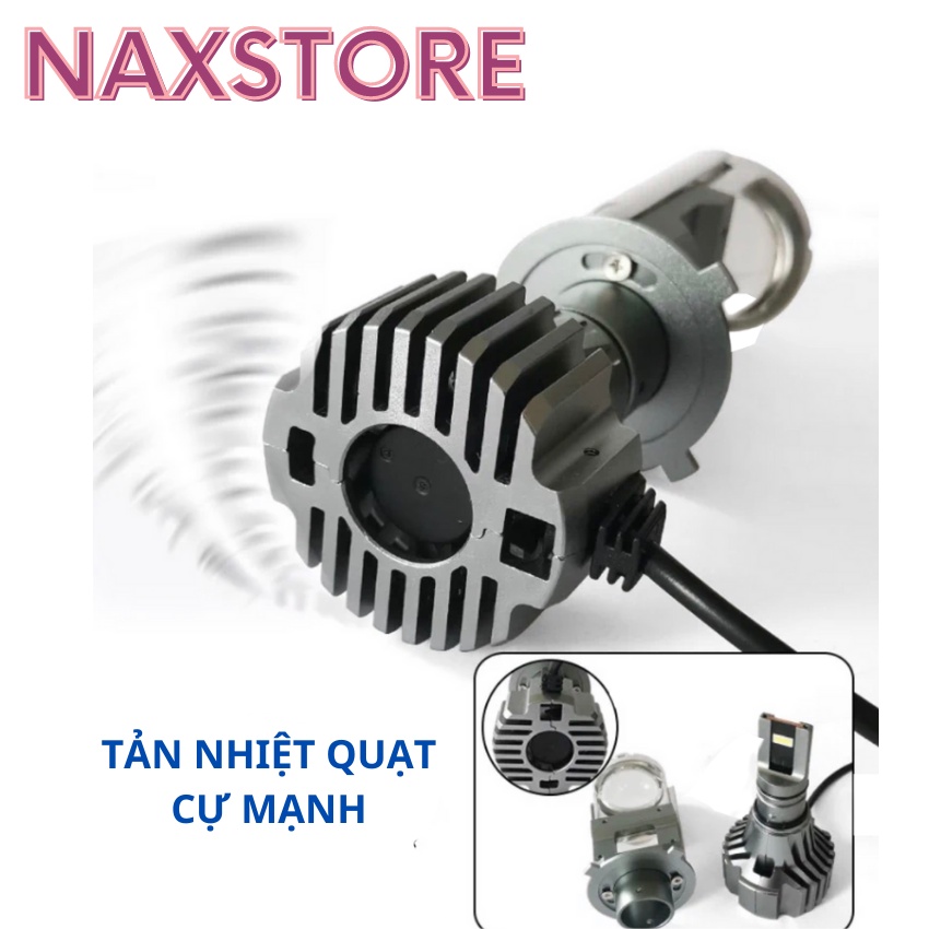 Đèn pha Led bi cầu T40/F40 2022 mẫu mới tăng Sáng chân đền H4 lắp cho cả ô tô và xe máy