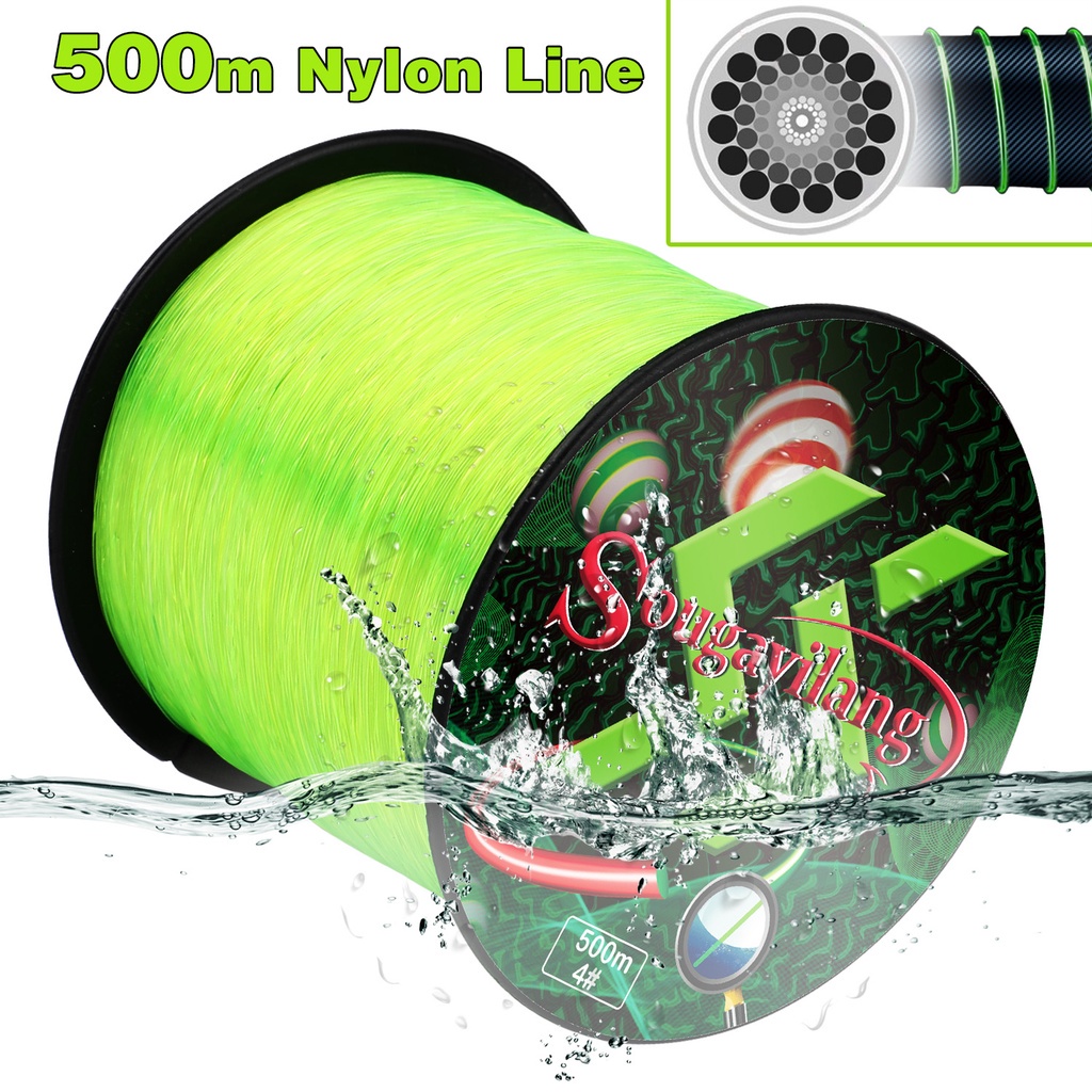 Dây cước câu cá SOUGAYILANG nylon 500M 23LB dạng chìm siêu mạnh mẽ