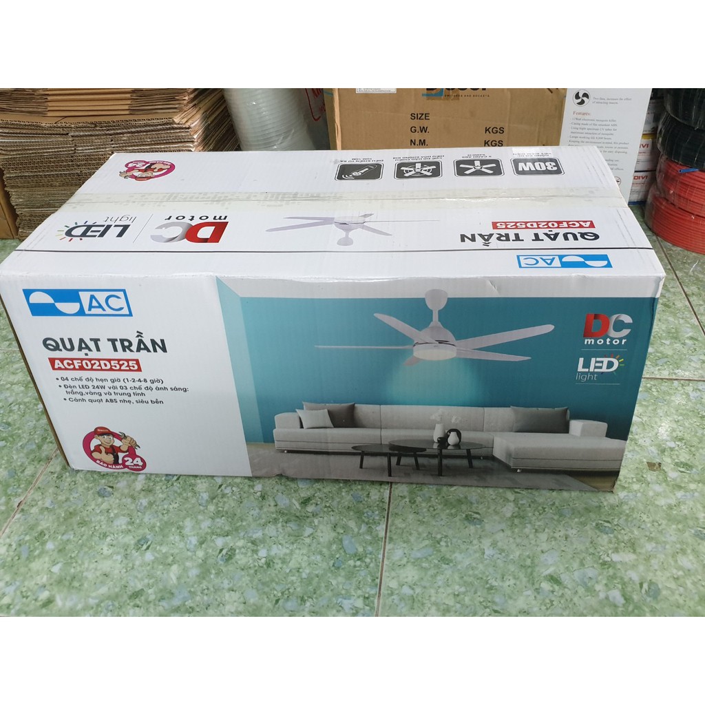 Quạt trần 5 cánh ACF02D525 Hàng chính hãng AC