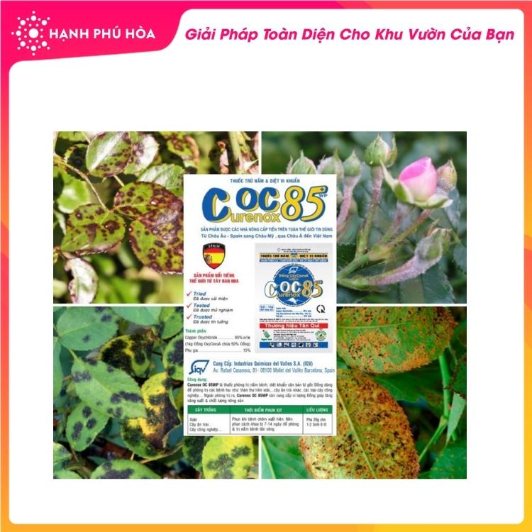 COC 85 (CURENOX OC) 20g/Gói- Thuốc Phòng Trừ Nấm Bệnh Cho Hoa Hồng, Bệnh Thán Thư, Sương Mai, Diệt Vi Khuẩn, Ít Độc Hại