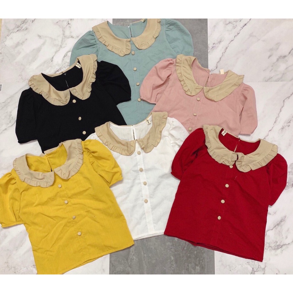 ÁO KIỂU NỮ ĐẸP CỔ BÈO êm ả dịu dàng xa hoa 2020 A194 hàng đẹp trendy - nội y xanh