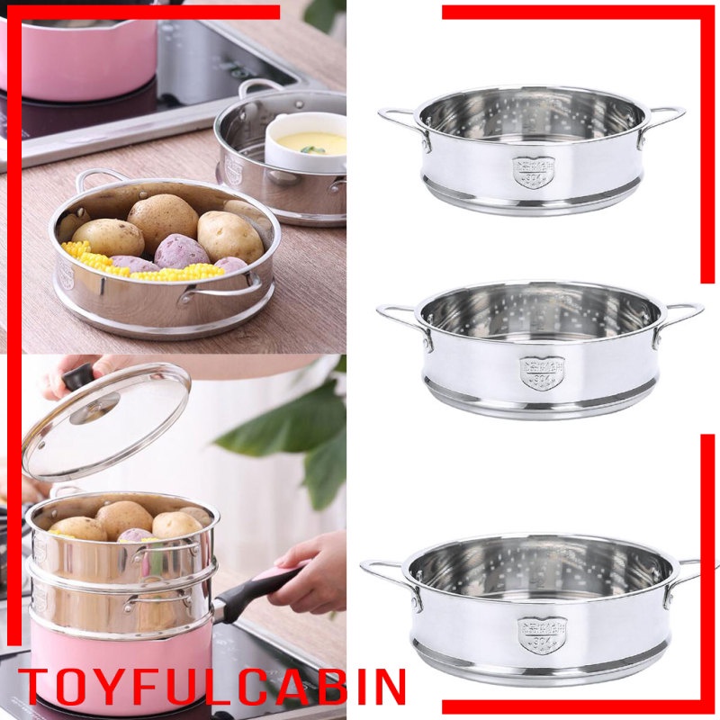 Rổ Hấp Thức Ăn Bằng Thép Không Gỉ Có Tay Cầm Dài 16cm