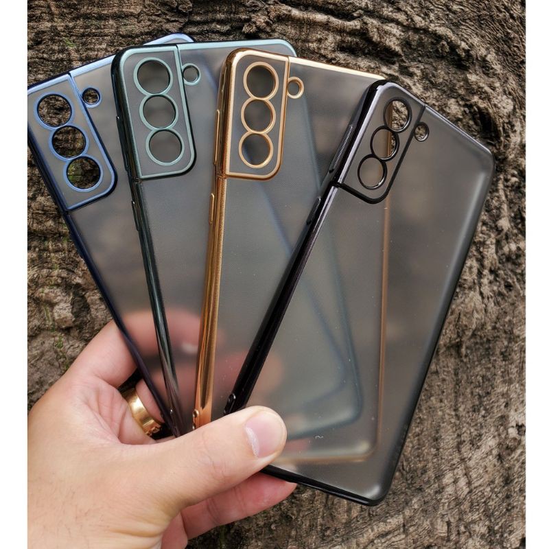 Ốp lưng Sulada nhám viền màu Samsung S22 , S22 plus , S22 ultra, S21,S21 Plus, S21 Ultra chống vân tay siêu đẹp