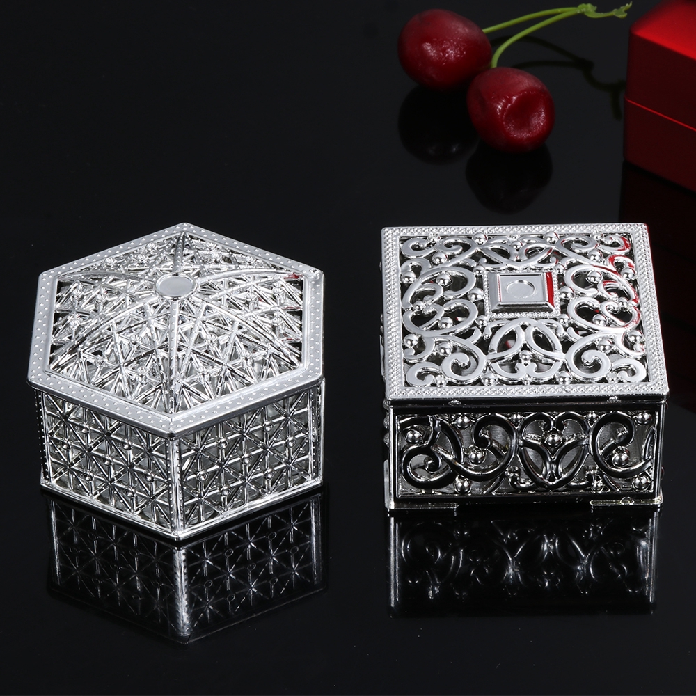 Hộp Đựng Kẹo Khoét Rỗng Phong Cách Vintage Trang Trí Tiệc Cưới