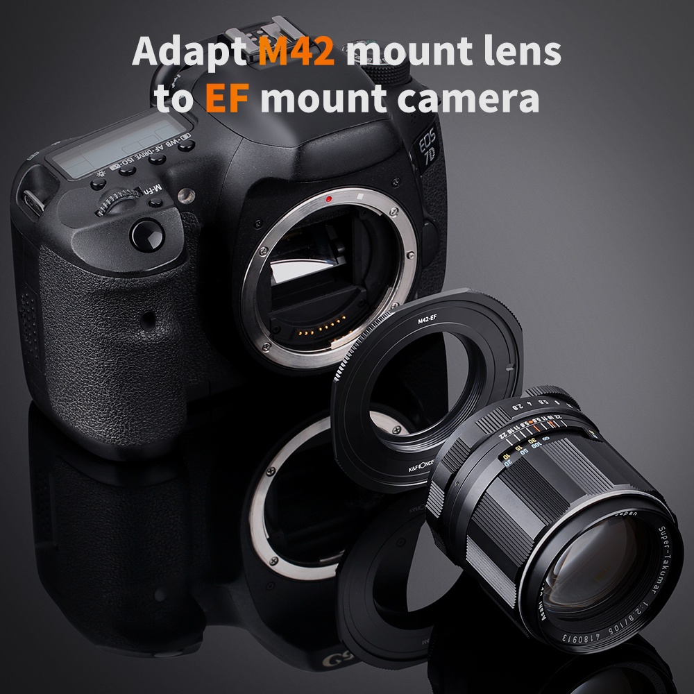 Ngàm Chuyển Đổi Ống Kính M42 Sang Canon EOS EF EF-S Camera 60D