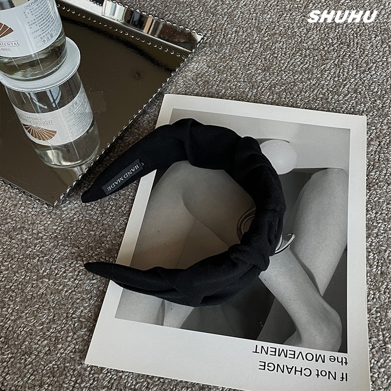 Băng Đô Vải Lông Cừu Mềm Mại Xếp Ly Vừa Vặn Thanh Lịch Cho Nữ