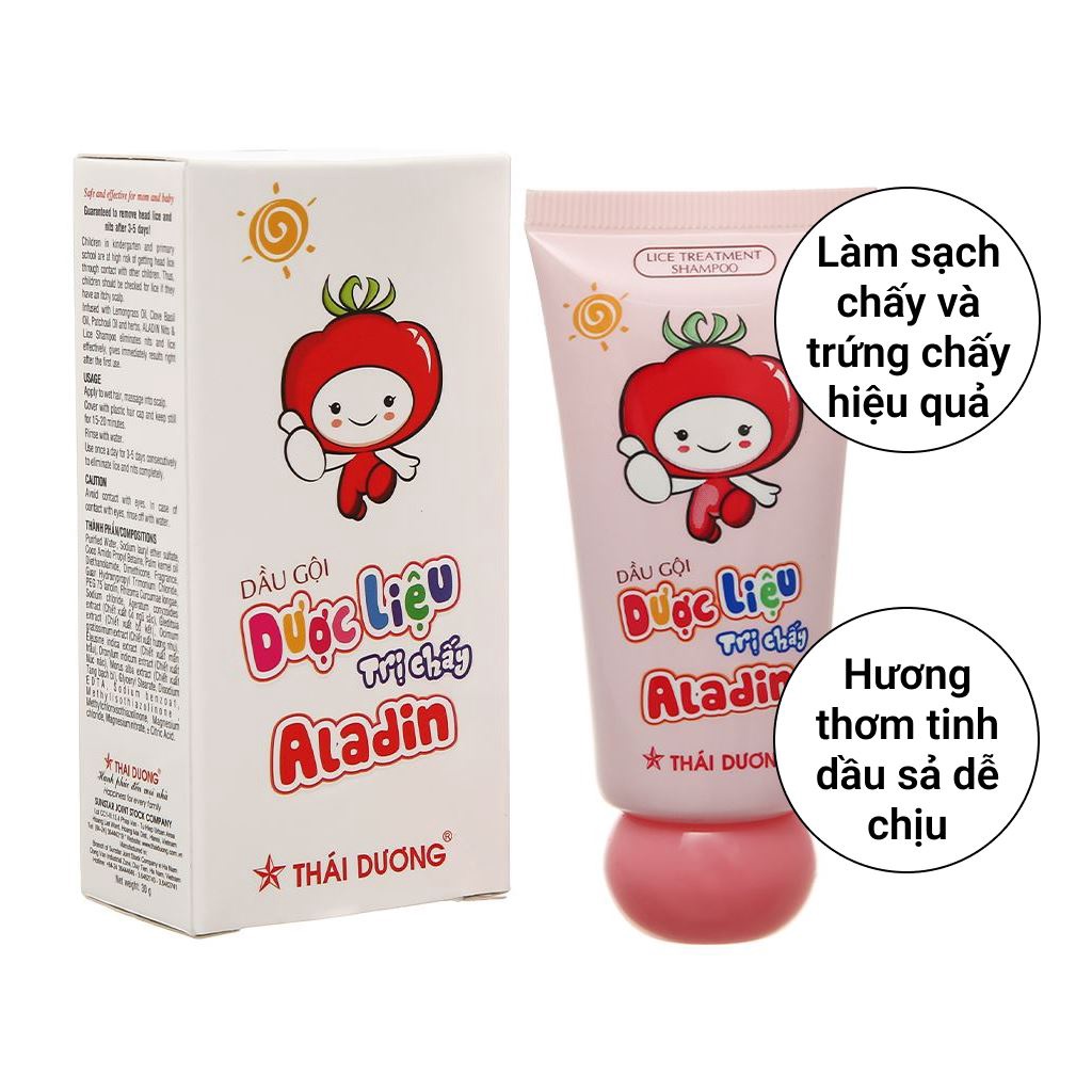 Dầu gội dược liệu diệt chấy cho bé Aladin Thái Dương (30g)