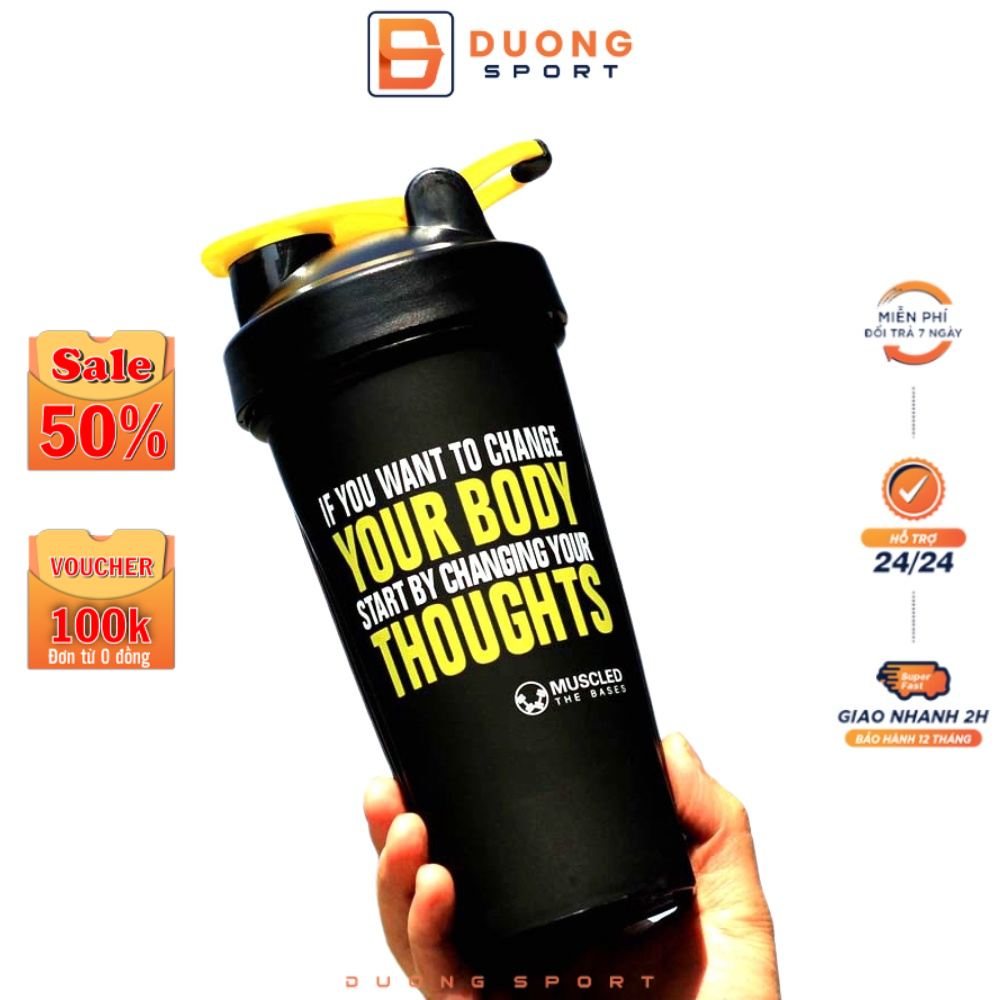 Bình Nước Tập Gym, Thể Thao Tổng DT 750ML Tiện Lợi YOUR BODY
