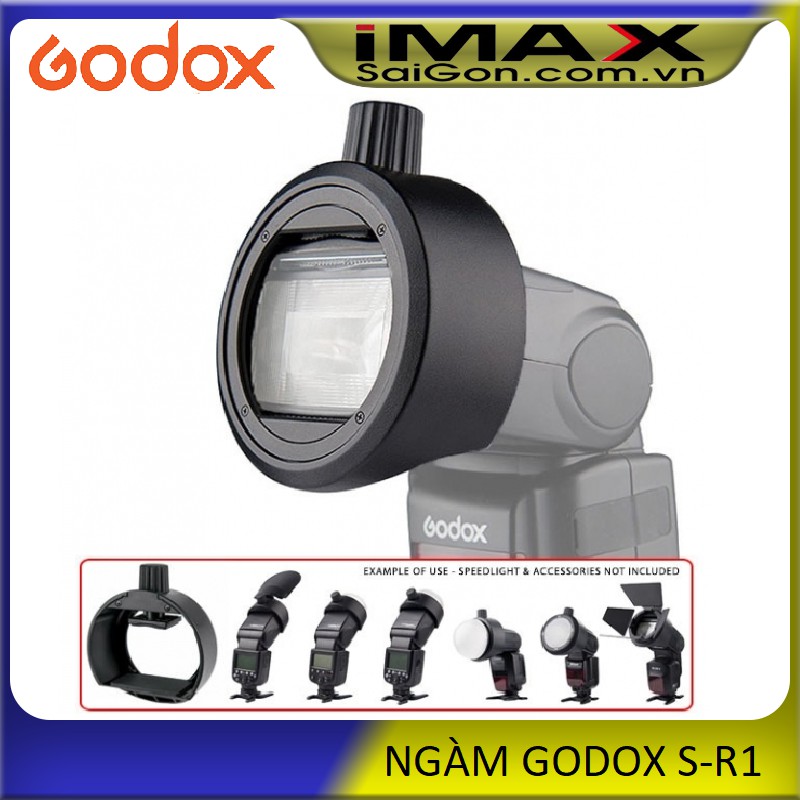 NGÀM GẮN PHỤ KIỆN GODOX S-R1 SỬ DỤNG BỘ TẢN SÁNG GODOX AK-R1 CHO ĐÈN ĐẦU VUÔNG Mã sản phẩm: S-R1 | Còn hàng