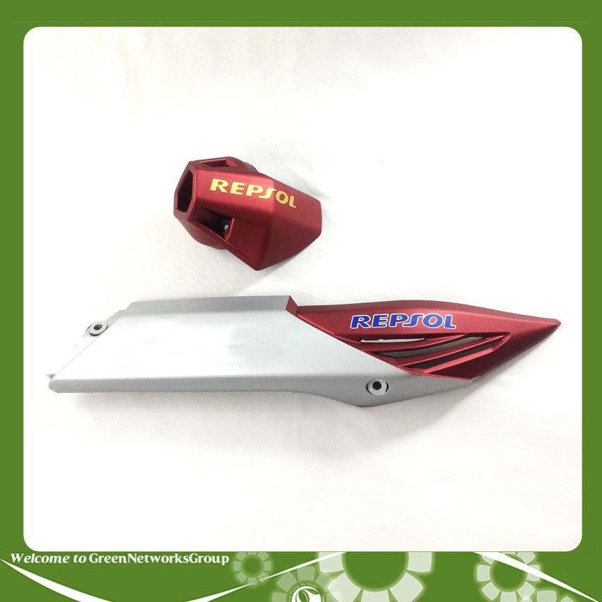 Ốp pô dành cho xe Winner 150 Greennetworks (màu đỏ bạc)