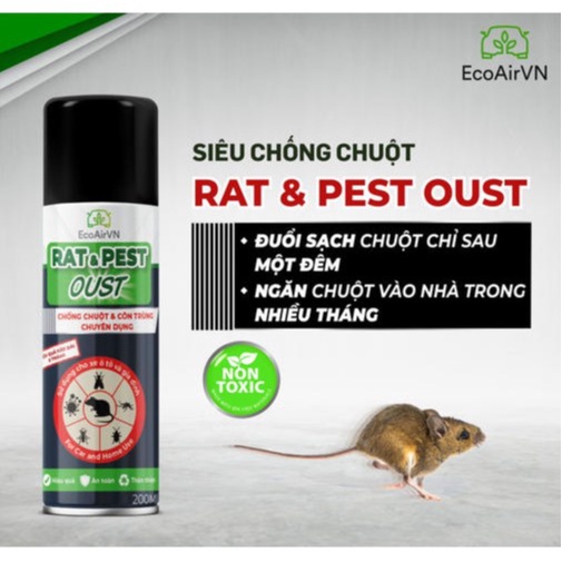 Xịt đuổi chuột nhà xịt đuổi chuột gia đình an toàn sạch chuột sau 1 đêm Rat & Pest Oust