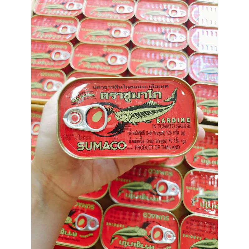 Cá Mòi Hộp Sốt Cà Sumaco Thái Lan - Hộp 125gram