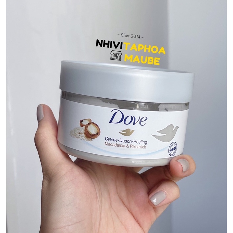 Tẩy tế bào chết Dove 225ml Đức Exfoliating Body Polish giúp dưỡng da mịn màng tươi sáng