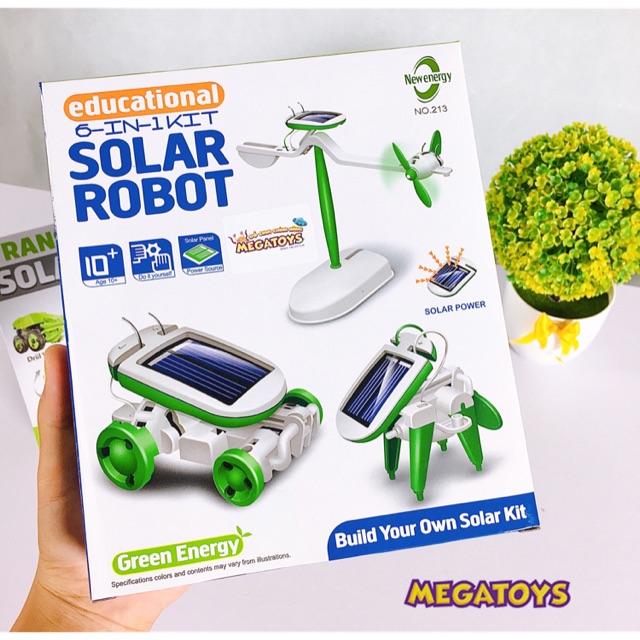 Đồ Chơi Giáo Dục Stem - Quạt Chạy Bằng Năng Lượng Mặt Trời - Lắp Ráp 6 Mô Hình Khác Nhau - 213  - MGT