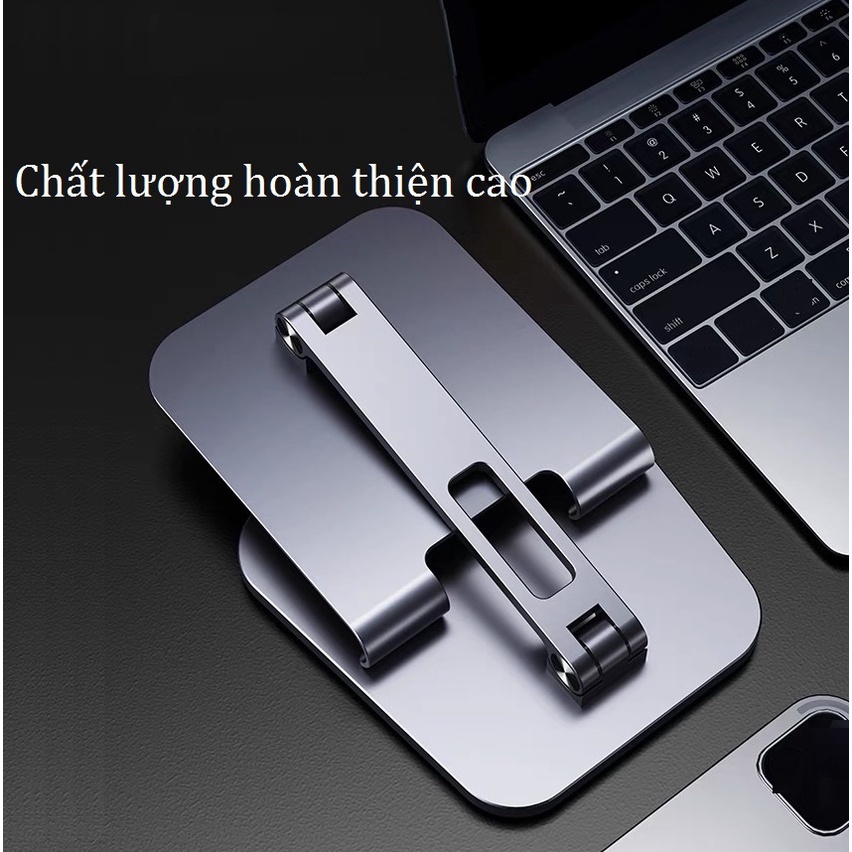 Đế đỡ điện thoại máy tính bảng, Giá đỡ iPhone iPad X22 nhôm nguyên khối gấp gọn Vu Studio