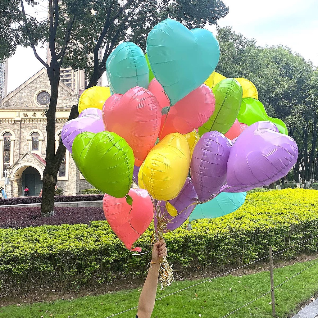 Bong Bóng Màng Nhôm 18 Inch Trang Trí Tiệc Cưới, Năm Mới, Valentine