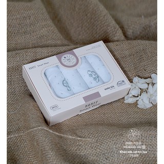 Set 5 khăn sữa sợi tre lụa HRNEE (30x30cm)