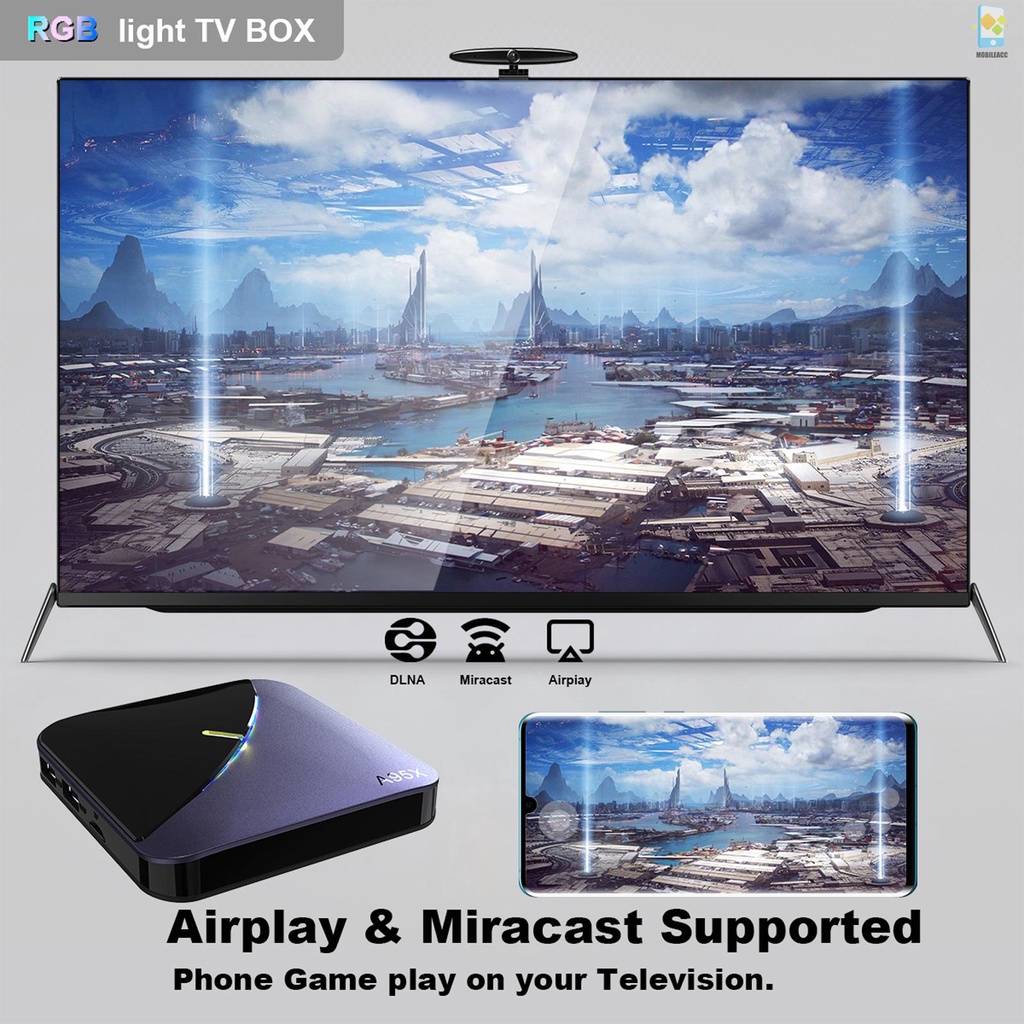 Điều Khiển Từ Xa A95X F3 Air II Android 11.0 Smart TV Box Amlogic S905W2 UHD 4K Media Player 2.4G / 5G WiFi BT5.0 AV1 VP9 H.265 Và Phụ Kiện
