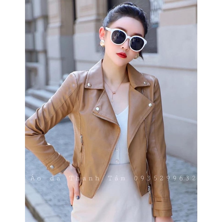 Áo khoác da nữ dáng vest xịn xò hàng quảng châu | BigBuy360 - bigbuy360.vn