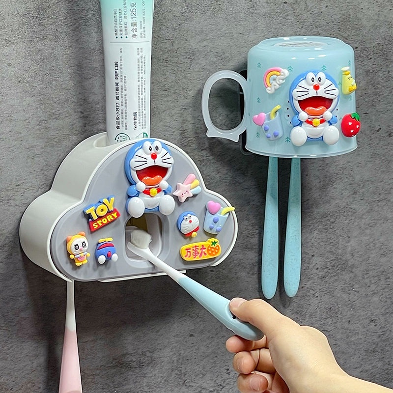 Dụng Cụ Ép Kem Đánh Răng Bằng Nhựa Họa Tiết Hoạt Hình Dễ Thương Tiện Dụng Cho Phòng Tắm