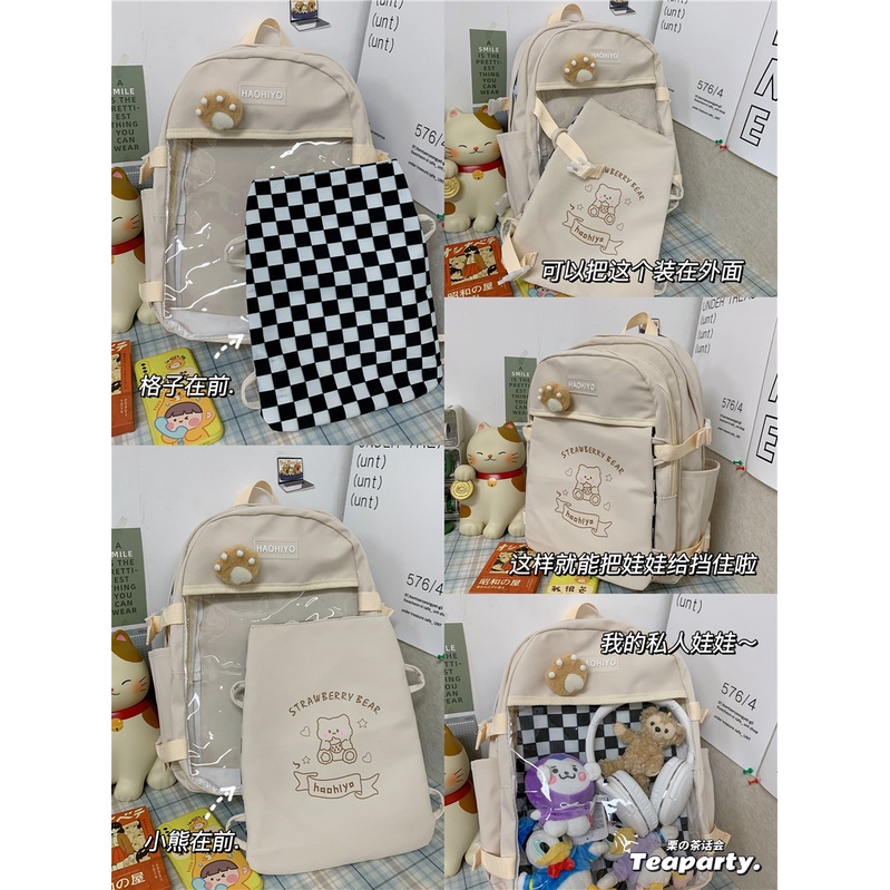 Balo đựng doll 10cm 15cm 20cm ulzzang - Balo, túi đeo chéo ulzzang đi học