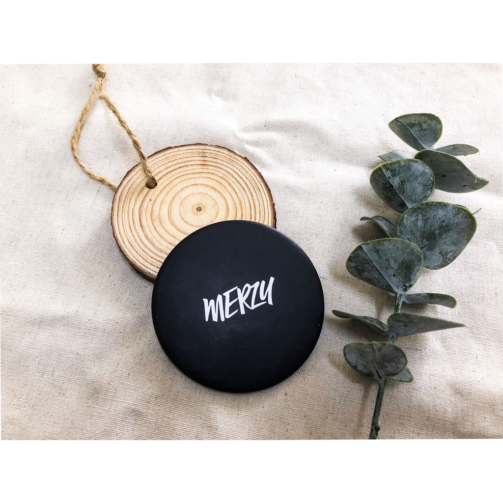 [HB GIFT] Gương Tròn Trang Điểm Cầm Tay Merzy Noir