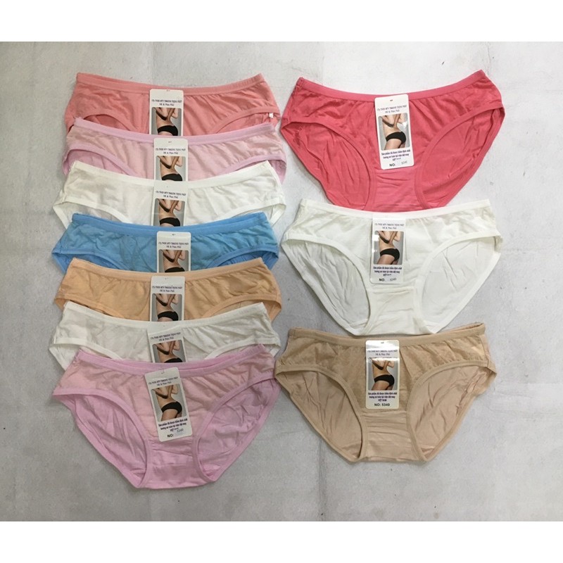 10 Quần lót nữ vải cotton phối gấm (5340) HT hiệu Thịnh Phát. CT