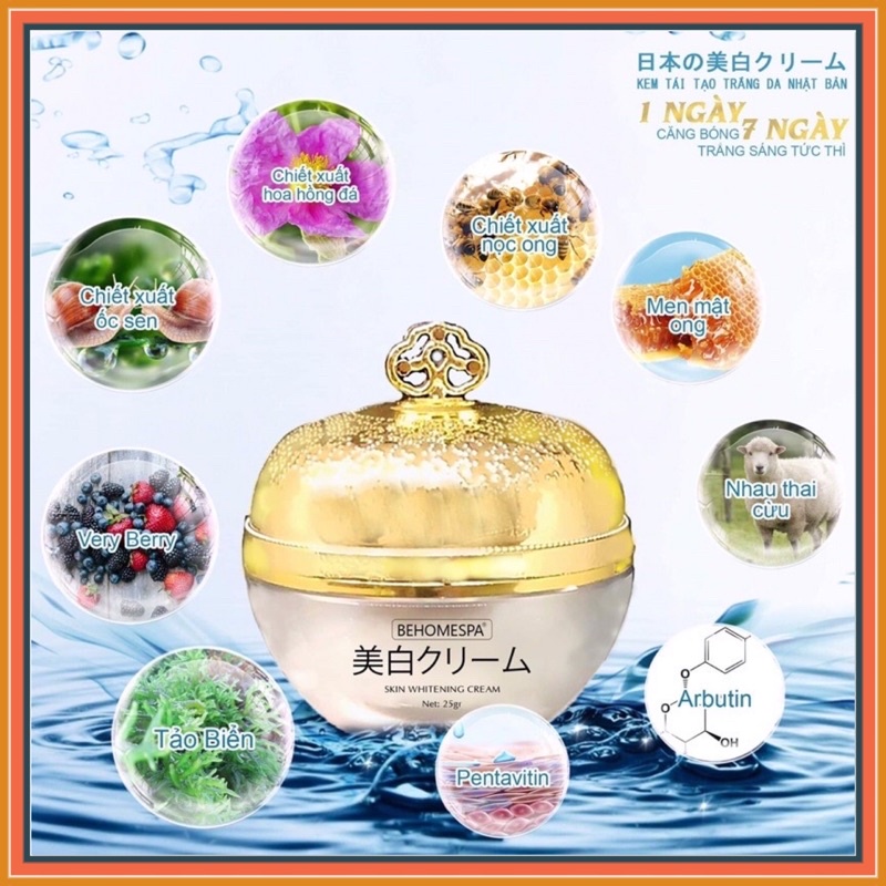 Kem face tái tạo trắng da  Nhật Bản - Behome spa