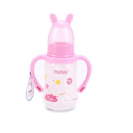Bình Sữa Cổ Hẹp Tay Cầm 140ml/240ml Nhựa Duy Tân Free BPA