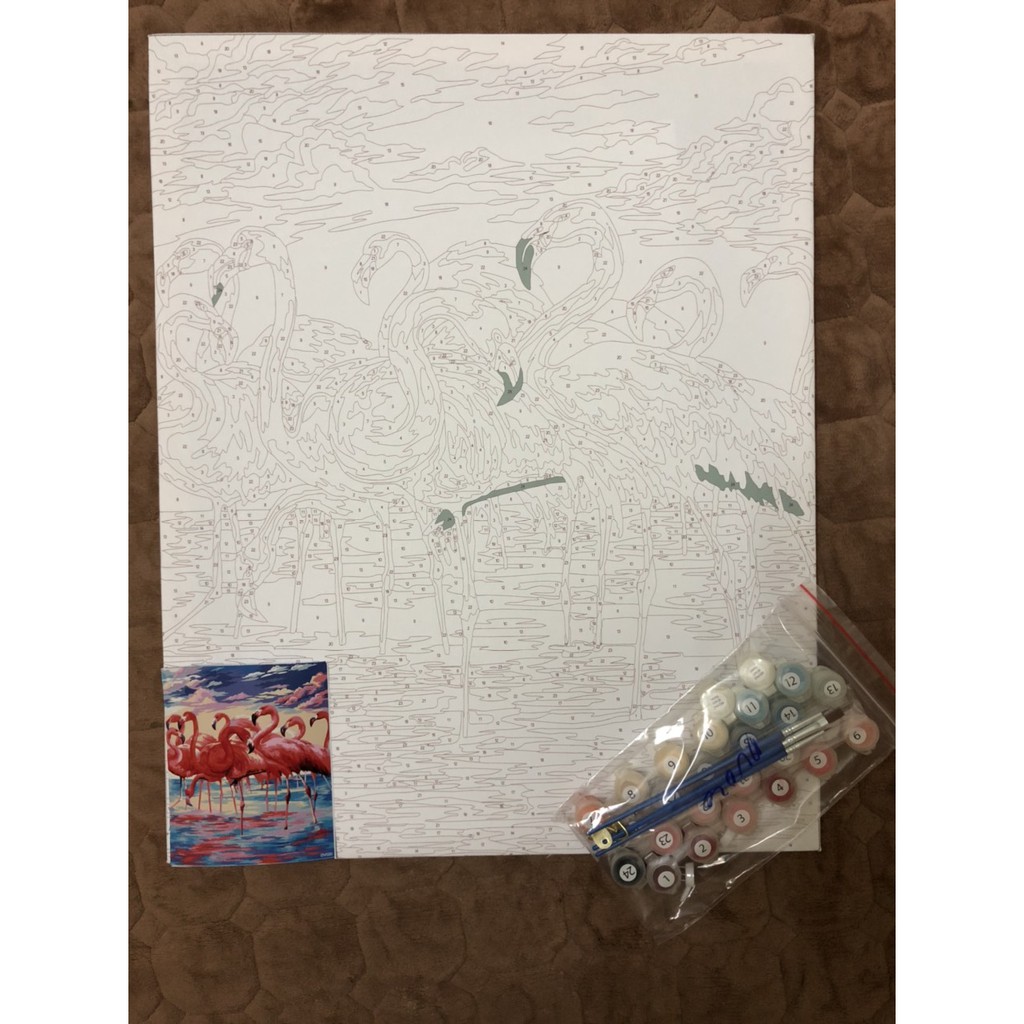 TRANH SƠN DẦU SỐ HÓA HÌNH HỒNG HẠC DV020 - TRANH TỰ TÔ THEO SỐ CÓ CĂNG SẴN KHUNG | BigBuy360 - bigbuy360.vn