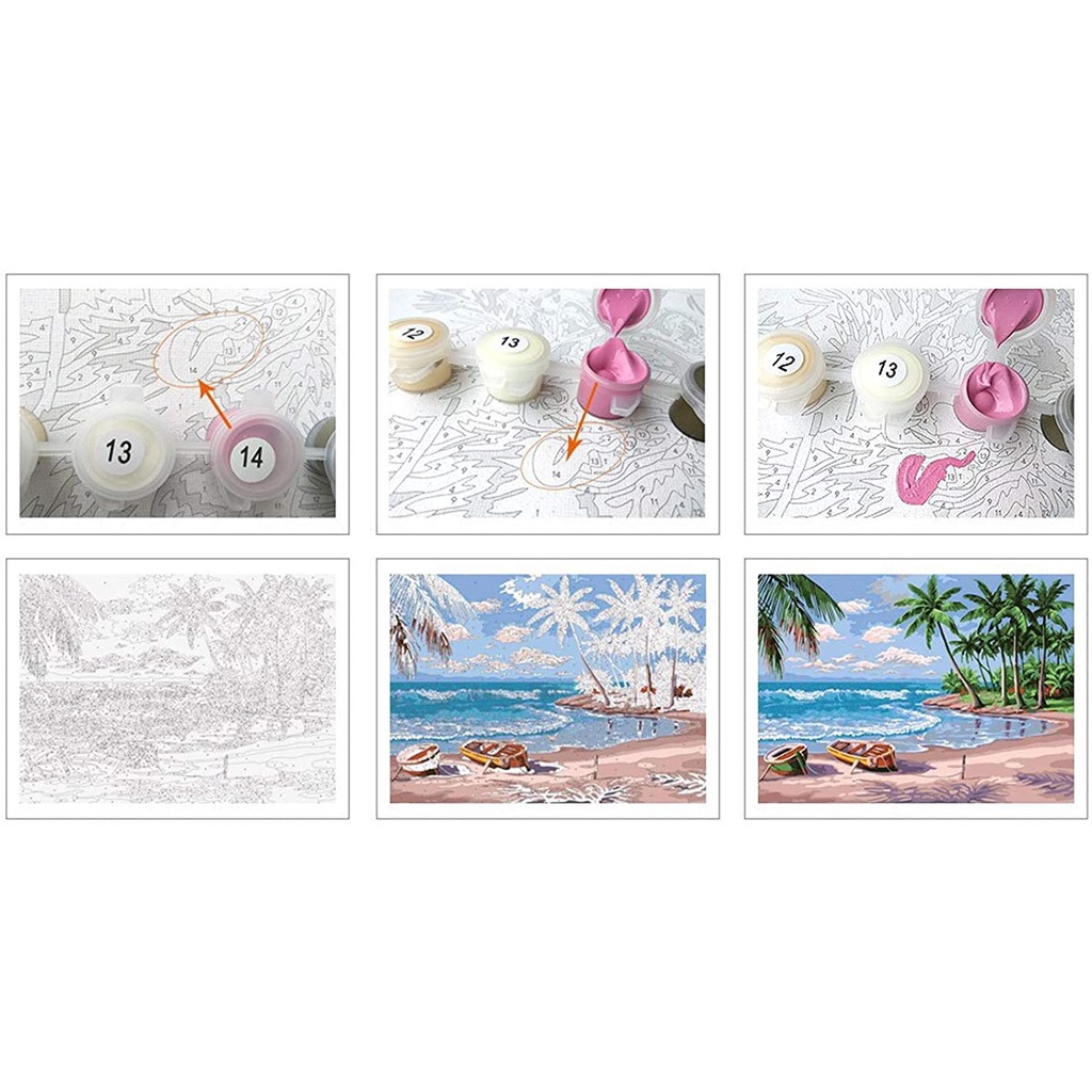 Tranh treo tường tự tô màu số hóa DALI - Tranh phong thủy - Cửu ngư quần hội - DV063
