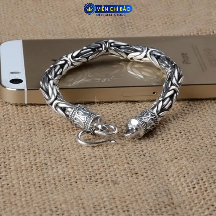 Lắc tay bạc nam Văn tự cổ chất liệu bạc Thái 925 nam tính mạnh mẽ thương hiệu Viễn Chí Bảo L100147