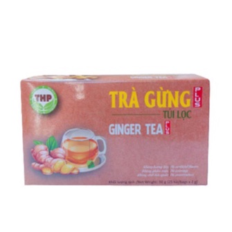Trà Gừng Túi Lọc THP Tốt Cho Tiêu Hóa Hộp 25 gói trà (2g/gói)
