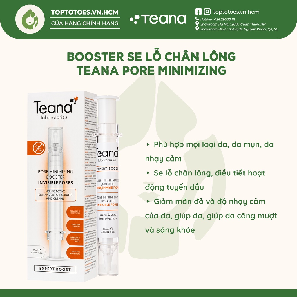 Booster se lỗ chân lông Teana Pore Minimiser