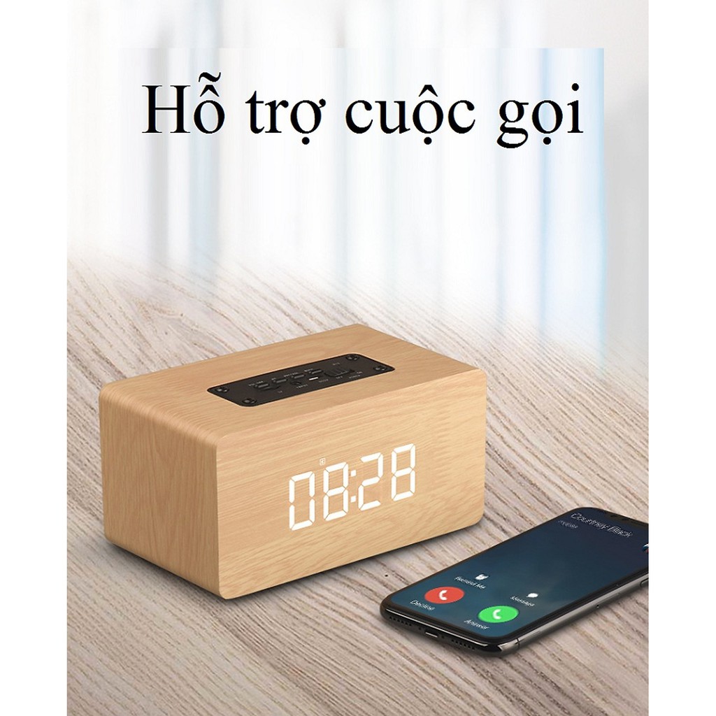 Loa Bluetooth Mini Có Hiển Thị Đồng Hồ Đa Năng W5