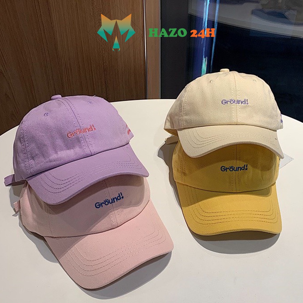 Mũ lưỡi trai Nón kết thêu chữ Ground And Butter phong cách Ulzzang form unisex nam nữ