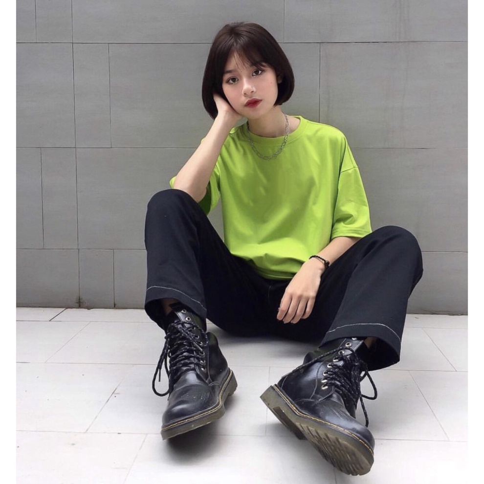 Áo thun Unisex Aqua2ma phông trơn nam nữ tay lỡ vải tici 4 chiều freesize dưới 70kg 7 màu