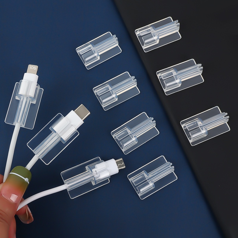 Set 5 Phụ Kiện Quấn Dây Cáp Trong Suốt