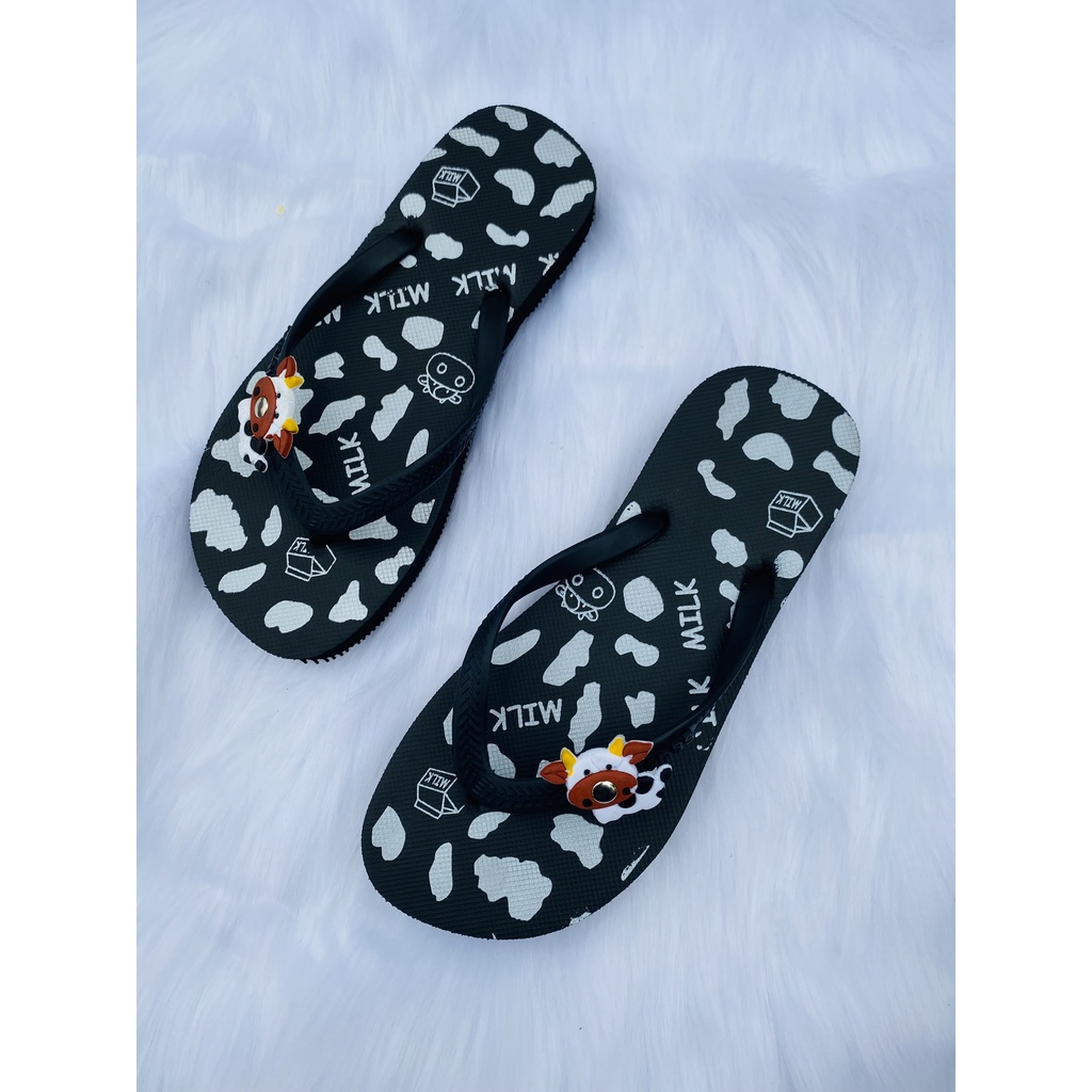 [Dép xỏ ngón] Tông nữ đẹp Milk milk dễ thương đi biển, chống trơn trượt size 36-39