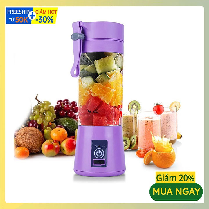 Máy Xay Sinh Tố Mini Tích Điện Đa Năng Nhỏ Gọn