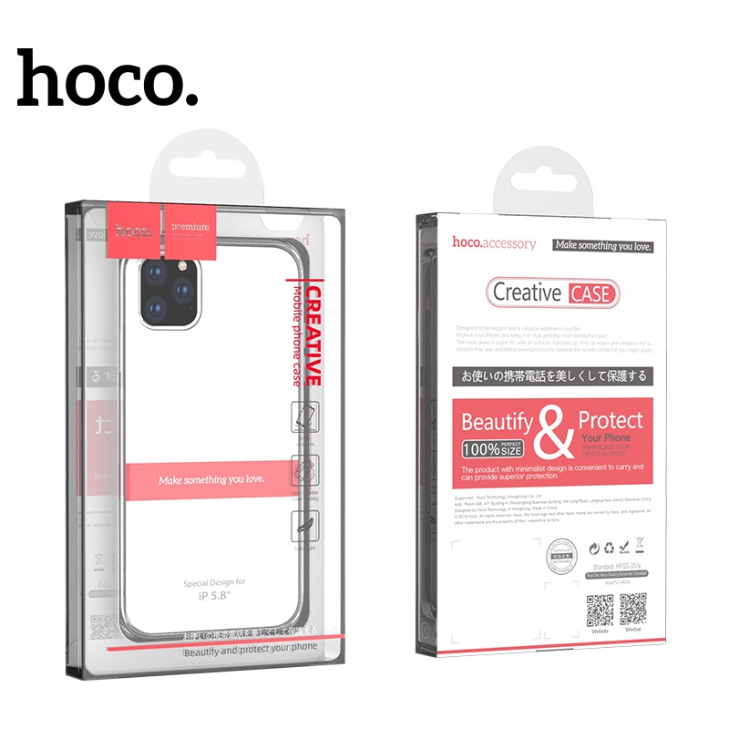 Ốp Lưng Iphone HOCO Silicon Trong Dành cho IP11/11Pro/11ProMax Mới Nhất Năm 2019 ( Ốp dẻo)