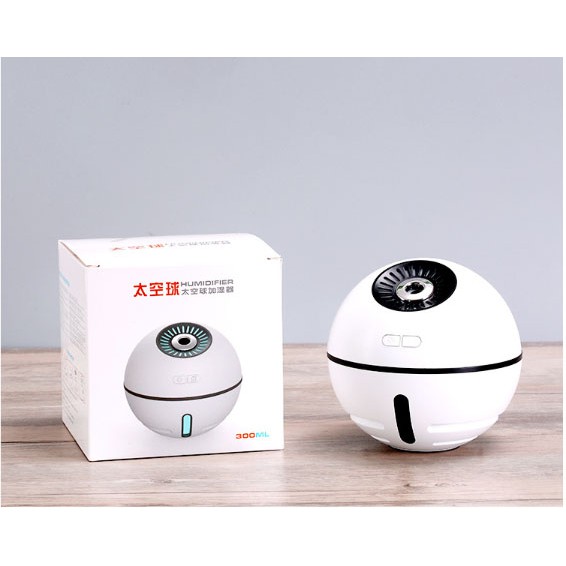 Máy phun sương tạo ẩm khuếch tán tinh dầu quả cầu Space Ball humidifier GXZ-J616 cao cấp tích hợp đèn, quạt mini