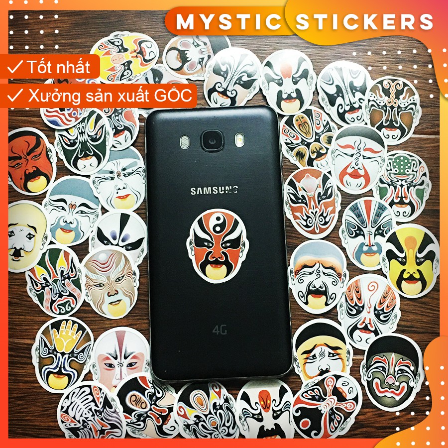 [MẶT NẠ-RẺ VÔ ĐỊCH] Set 35 sticker chống nước size 3-5cm, dán điện thoại, sổ, bullet journal, xe máy, mũ bảo hiểm ...