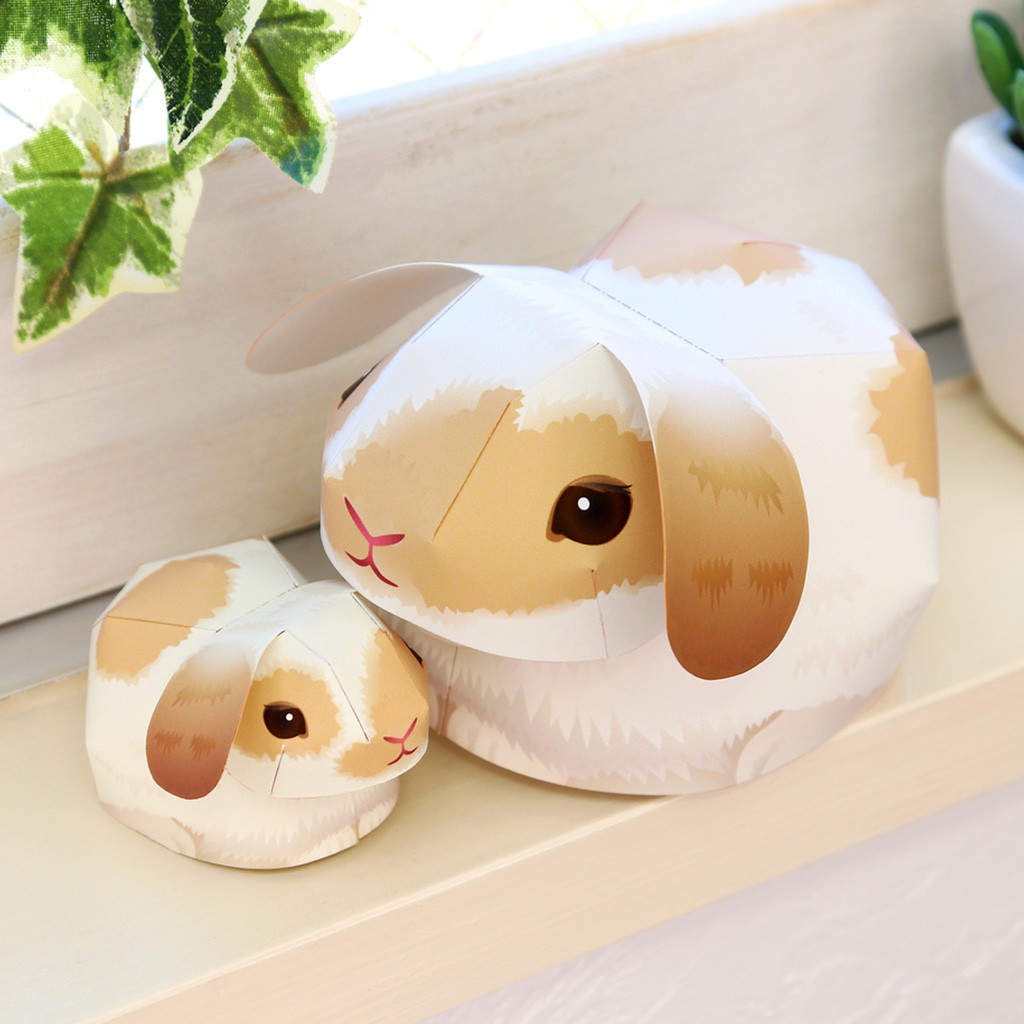 Mô hình giấy động vật Thỏ con cute