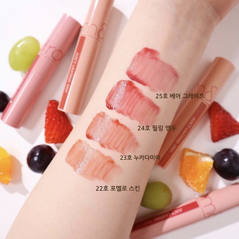Son tint bóng Romand Hàn Quốc Juicy Bare Lip Tint màu #22 #23 #24 #25