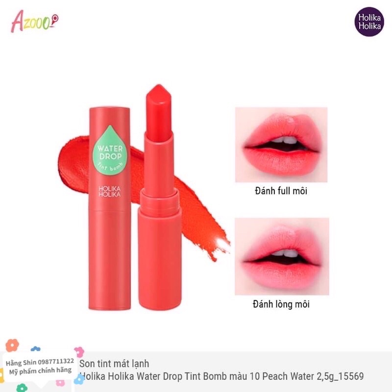 Son tint mát lạnh Holika Holika Water Drop Tint Bomb 2,5g | BigBuy360 - bigbuy360.vn