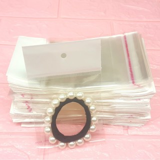 1kg Túi Opp dán mép (Treo) 8x8cm (+ 4cm + 4cm) - Túi nilon băng keo dán miệng