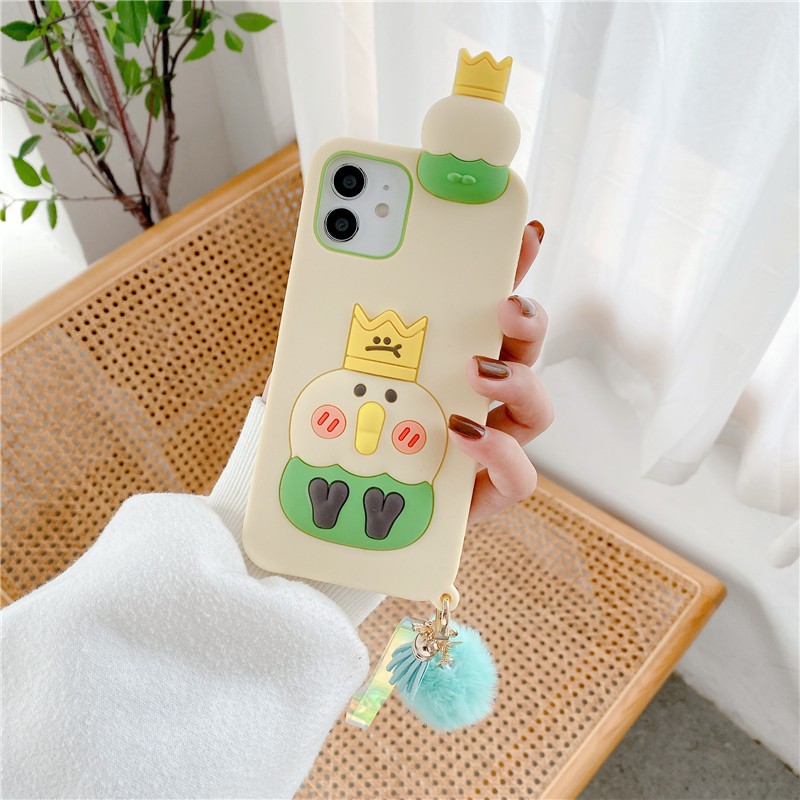 iPhone 11 Pro Max / iPhone12 / iPhone X / iPhone 7 Plus / iPhone 8 / iPhone 6 Crown Parrot Silicone chống rơi vỏ điện thoại