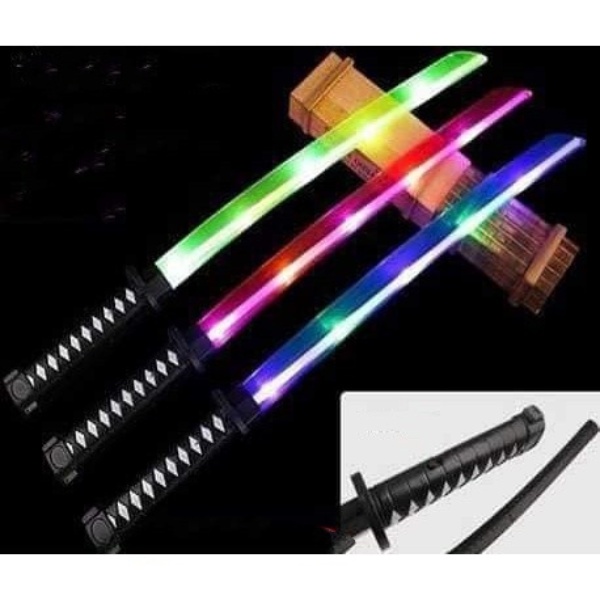 [Tặng 3 pin] Kiếm phát sáng xanh lá, xanh dương, đỏ, hỗn hợp, Đồ chơi trung thu có ánh sáng và nhạc