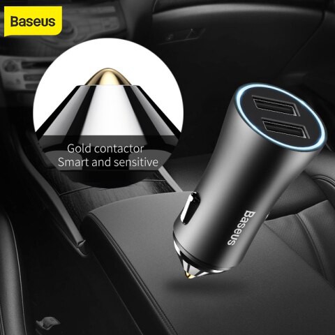 Củ sạc điện thoại trên ô tô 2 cổng Cốc sạc xe ô tô 2 cổng USB, ổ cắm củ sạc điện thoại ipad trên xe hơi, Tẩu sạc xe hơi | BigBuy360 - bigbuy360.vn
